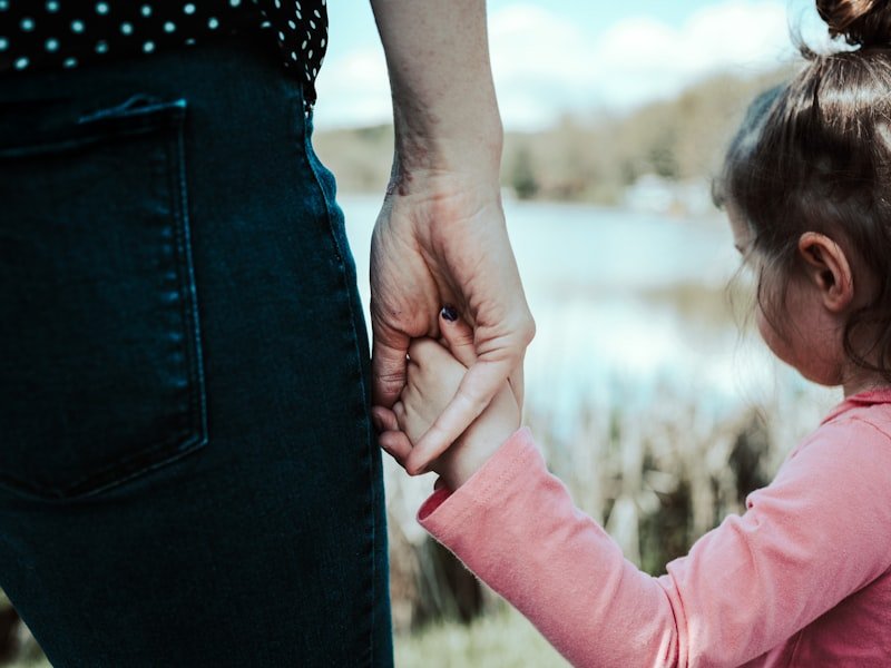 A child, representing child support matters
